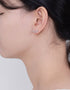 Dazzling Cubic Zirconia Curved Bar Studs in Sterling Silver